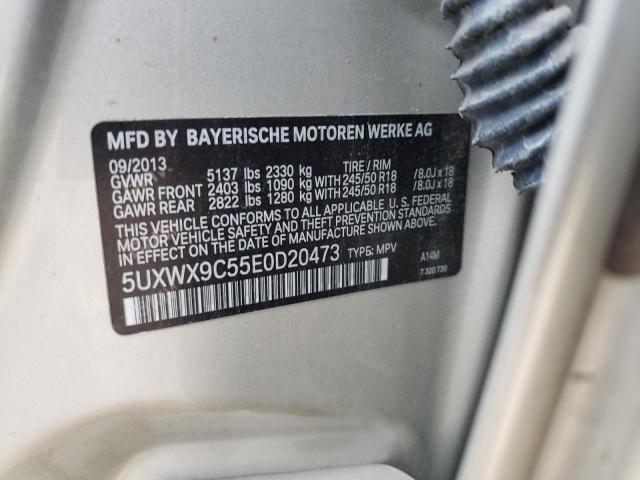 5UXWX9C55E0D20473 - 2014 BMW X3 XDRIVE2 SILVER photo 13