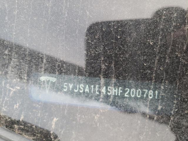 5YJSA1E45HF200781 - 2017 TESLA MODEL S Արծաթագույն լուսանկար 14