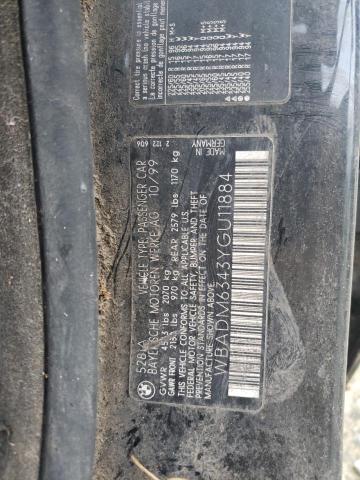 WBADM6343YGU11884 - 2000 BMW 528 I AUTO BLACK photo 12