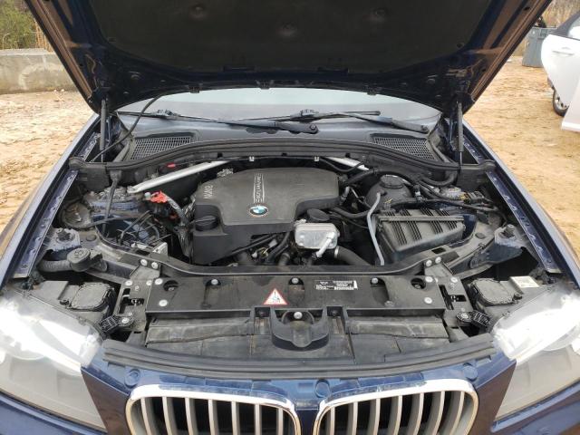 5UXWX9C58D0A24152 - 2013 BMW X3 XDRIVE2 BLUE photo 11