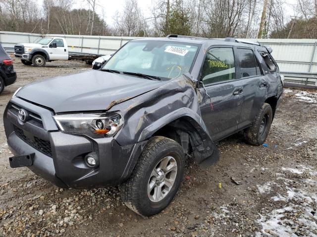 JTEMU5JR3M5917342 - 2021 TOYOTA 4RUNNER SR GRAY photo 1