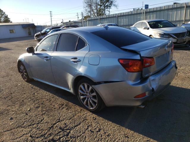 JTHCK262985017503 - 2008 LEXUS IS 250 BLUE photo 2