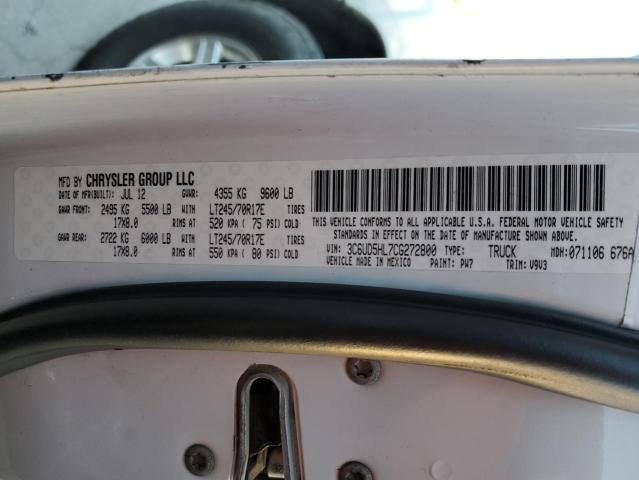 3C6UD5HL7CG272800 - 2012 DODGE RAM 2500 S Ağ foto 12