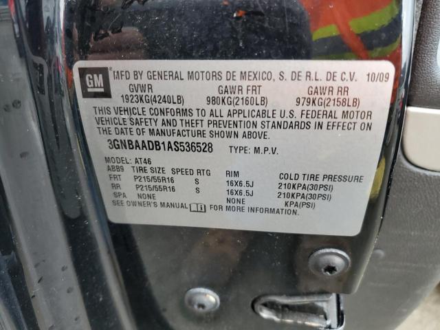 3GNBAADB1AS536528 - 2010 CHEVROLET HHR LS BLACK photo 12