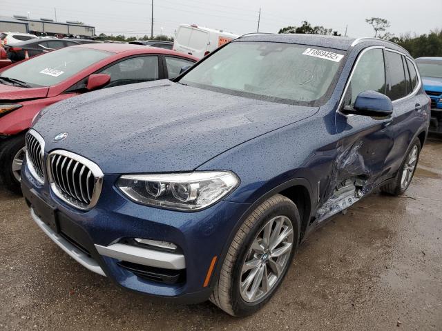 5UXTR9C55KL****** - 2019 BMW X3 XDRIVE3 BLUE photo 1