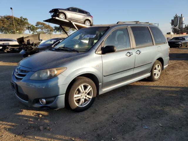 JM3LW28A450544374 - 2005 MAZDA MPV WAGON BLUE photo 1