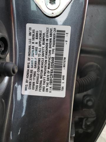 19XFC2F8XLE026448 - 2020 HONDA CIVIC SPOR GRAY photo 12
