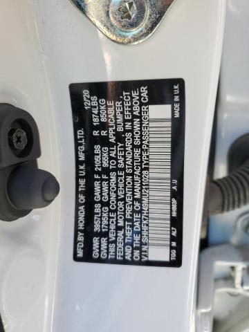 SHHFK7H49MU211028 - 2021 HONDA CIVIC SPOR 白色 照片 12