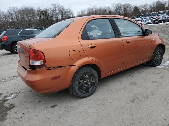 KL1TD52695B491879 - 2005 CHEVROLET AVEO BASE ORANGE photo 3
