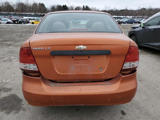 KL1TD52695B491879 - 2005 CHEVROLET AVEO BASE ORANGE photo 6