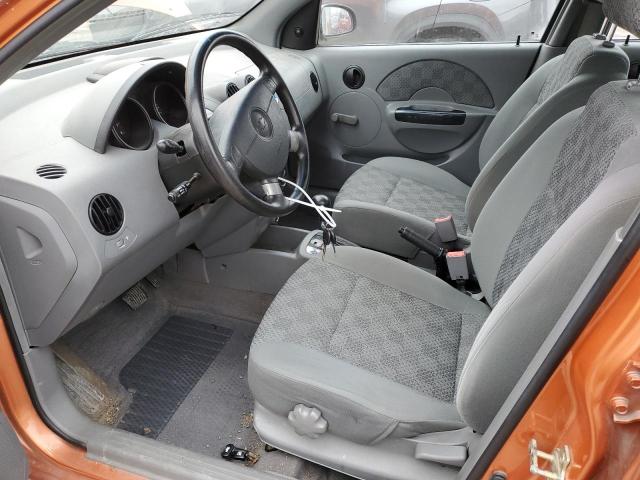 KL1TD52695B491879 - 2005 CHEVROLET AVEO BASE ORANGE photo 7