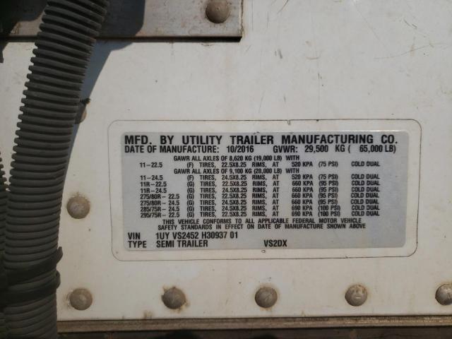 1UYVS2452H3093701 - 2017 UTILITY TRAILER Ağ foto 10