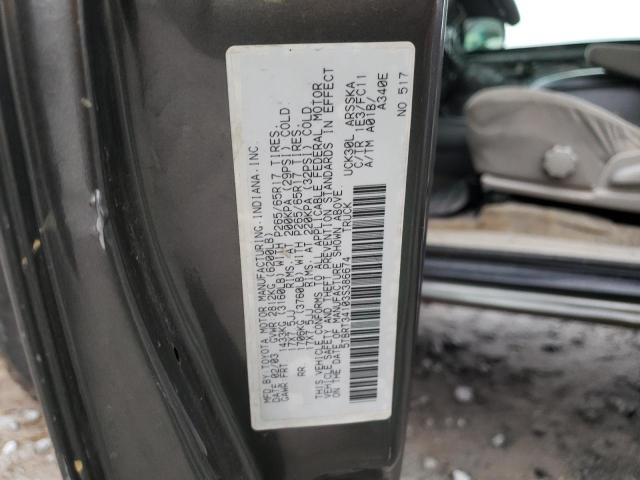 5TBRT34103S386674 - 2003 TOYOTA TUNDRA ACC GRAY photo 12