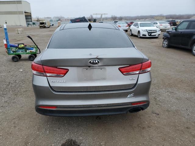 5XXGU4L38GG048127 - 2016 KIA OPTIMA EX GRAY photo 6