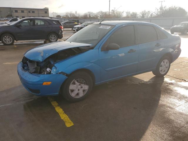 1FAHP34N97W129390 - 2007 FORD FOCUS ZX4 BLUE photo 1