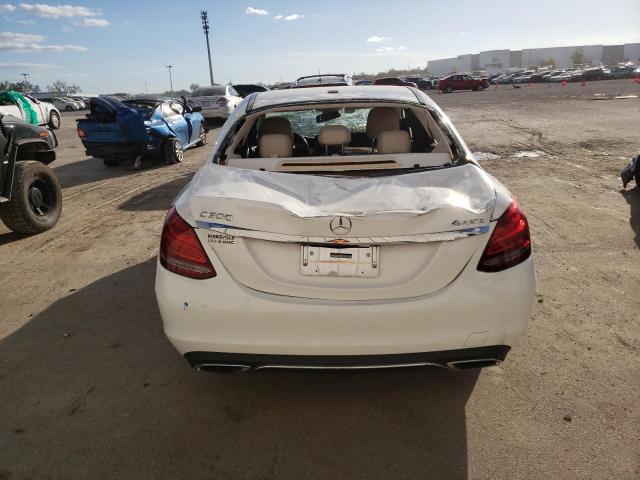 55SWF4KBXFU006475 - 2015 MERCEDES-BENZ C 300 4MAT WHITE photo 6