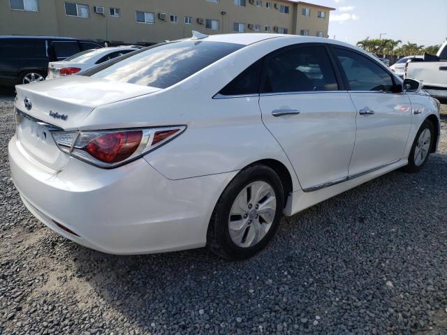 KMHEC4A45DA051110 - 2013 HYUNDAI SONATA HYB WHITE photo 3