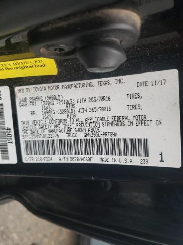 5TFCZ5AN7JX122776 - 2018 TOYOTA TACOMA DOU 黑色 照片 12