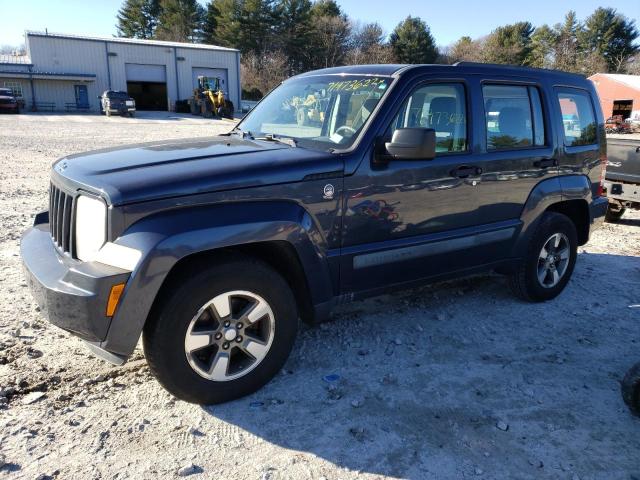 1J8GN28KX8W184768 - 2008 JEEP LIBERTY BLUE photo 1