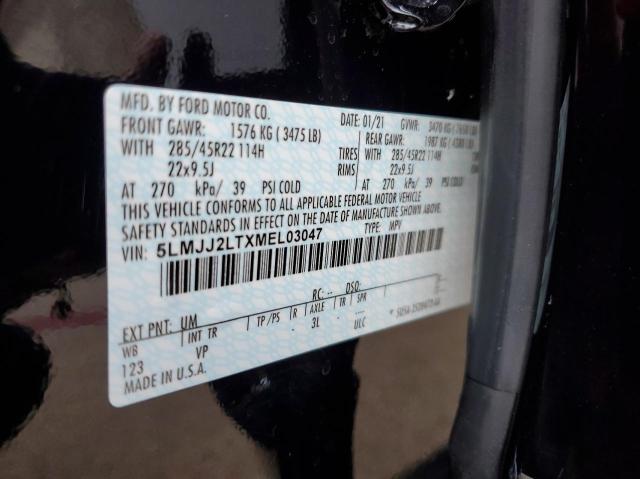 5LMJJ2LTXMEL03047 - 2021 LINCOLN NAVIGATOR Schwarz Foto 10