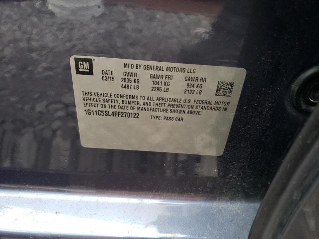 1G11C5SL4FF270122 - 2015 CHEVROLET MALIBU 1LT 蓝色 照片 12