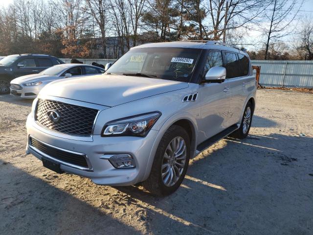 JN8AZ2NEXF9082466 - 2015 INFINITI QX80 SILVER photo 1