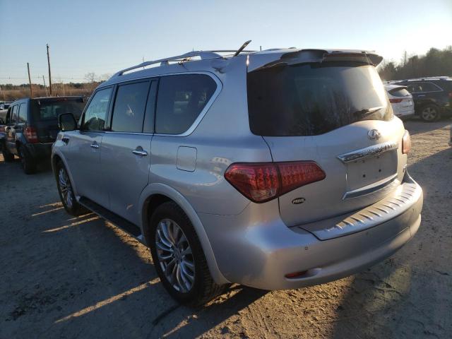 JN8AZ2NEXF9082466 - 2015 INFINITI QX80 SILVER photo 2