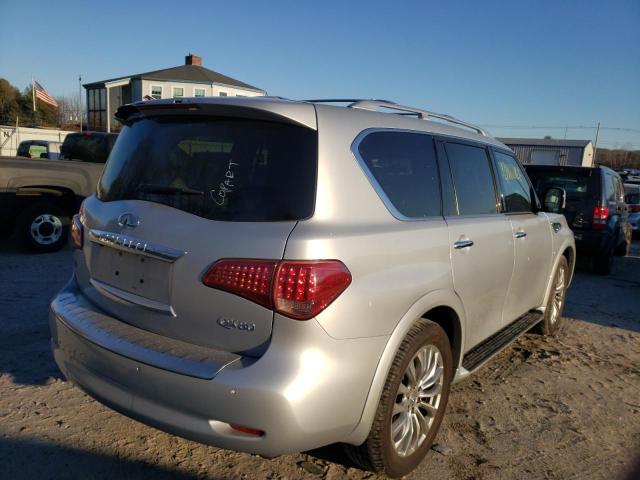 JN8AZ2NEXF9082466 - 2015 INFINITI QX80 SILVER photo 3