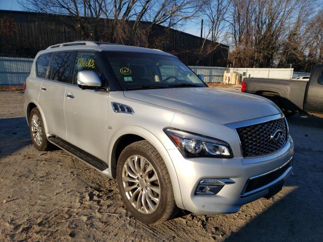 JN8AZ2NEXF9082466 - 2015 INFINITI QX80 SILVER photo 4