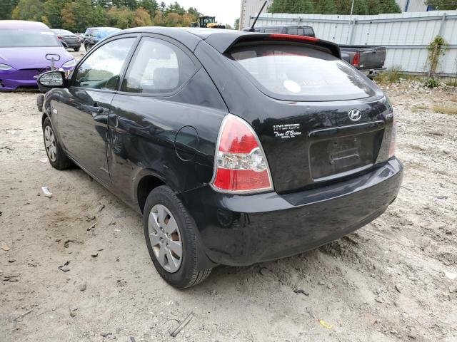 KMHCM36C59U109589 - 2009 HYUNDAI ACCENT GS BLACK photo 3