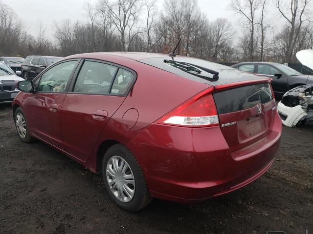 JHMZE2H59AS****** - 2010 HONDA INSIGHT LX RED photo 2