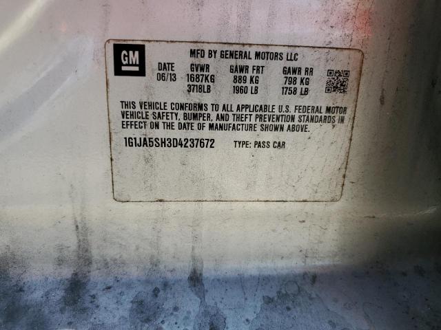 1G1JA5SH3D4237672 - 2013 CHEVROLET SONIC LS SILVER photo 12