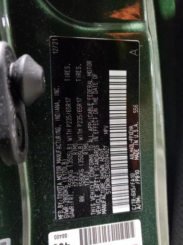 5TDKRKEC5NS094927 - 2022 TOYOTA SIENNA LE GREEN photo 13