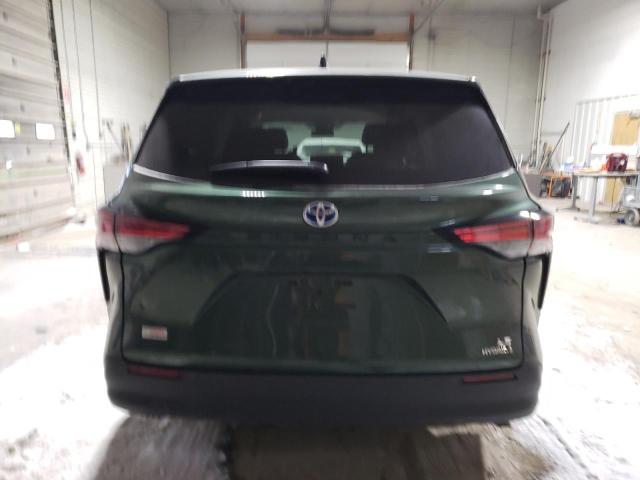 5TDKRKEC5NS094927 - 2022 TOYOTA SIENNA LE GREEN photo 6