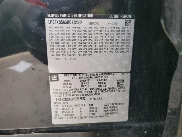 LRBFXBSA5HD202682 - 2017 BUICK ENVISION E BLACK photo 13