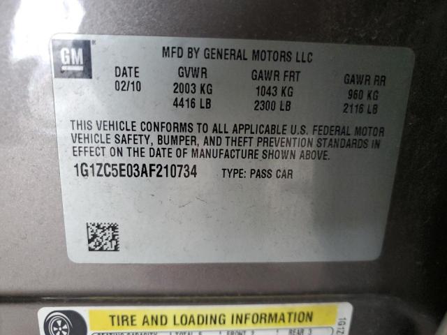 1G1ZC5E03AF210734 - 2010 CHEVROLET MALIBU 1LT 棕色 照片 13