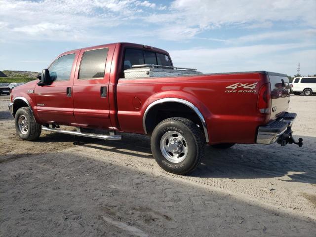 1FTNW21F52EA50238 - 2002 FORD F-250 SUPE BURGUNDY photo 2