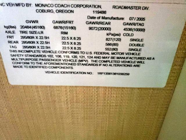 1RF13561361038259 - 2006 ROADMASTER RAIL MONOCOQUE Brun photo 10