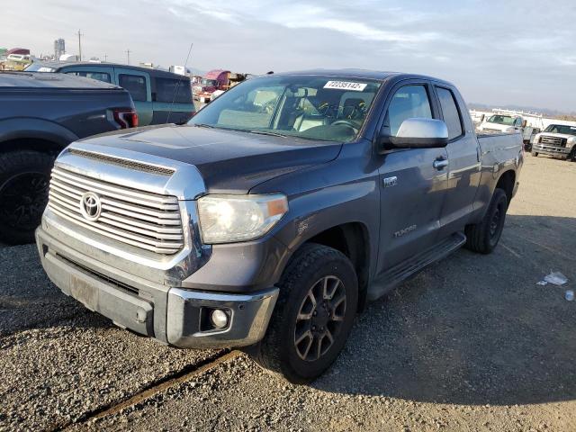 5TFBY5F16EX395119 - 2014 TOYOTA TUNDRA DOU GRAY photo 1