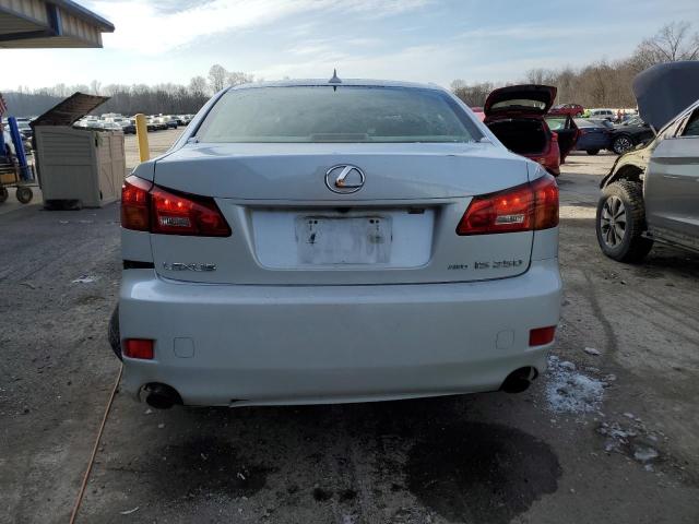 JTHCK262582023266 - 2008 LEXUS IS 250 WHITE photo 6