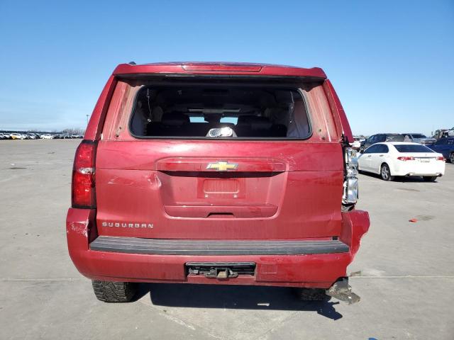 1GNSKJKC7FR575563 - 2015 CHEVROLET SUBURBAN K RED photo 6