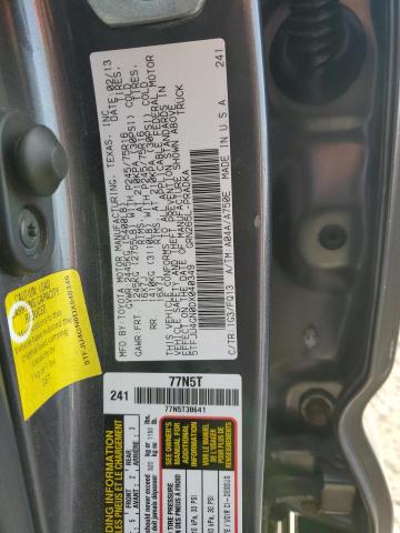 5TFJU4GN0DX040349 - 2013 TOYOTA TACOMA DOU GRAY photo 12