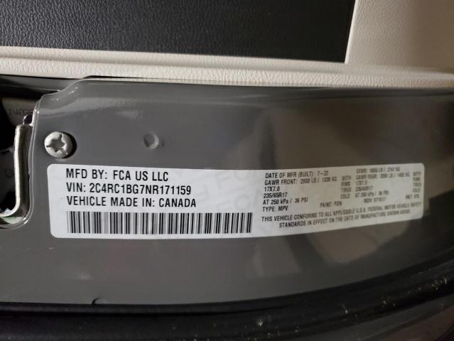 2C4RC1BG7NR171159 - 2022 CHRYSLER PACIFICA T ნაცრისფერი ფოტო 14