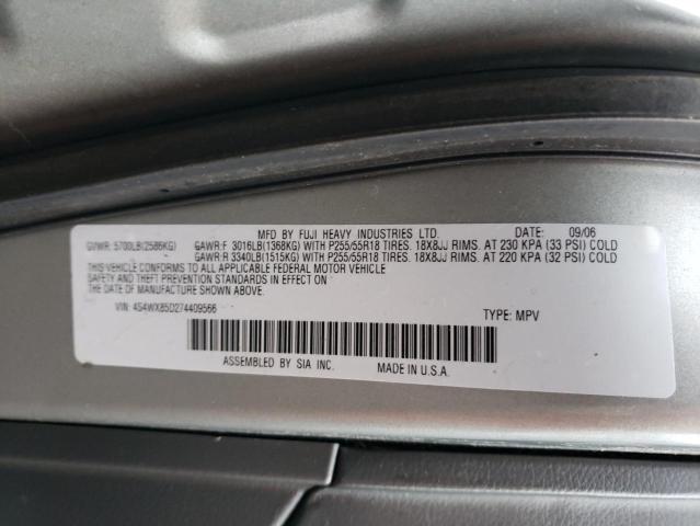 4S4WX85D274409566 - 2007 SUBARU B9 TRIBECA SILVER photo 13