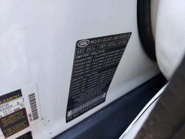 SALWG2PF4GA114401 - 2016 LAND ROVER RANGE ROVE WHITE photo 13