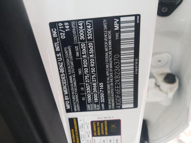 4JGDF6EE2KB236370 - 2019 MERCEDES-BENZ GLS 450 4M WHITE photo 14