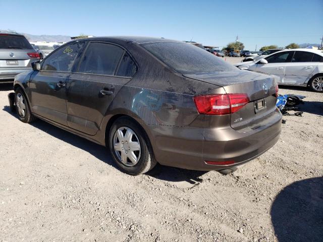 3VW2K7AJ2FM410692 - 2015 VOLKSWAGEN JETTA BASE 棕色 照片 2