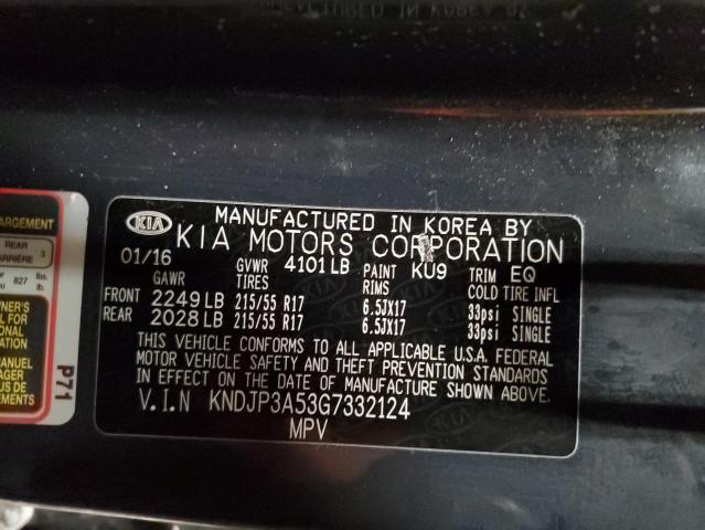 KNDJP3A53G7332124 - 2016 KIA SOUL + BLUE photo 12