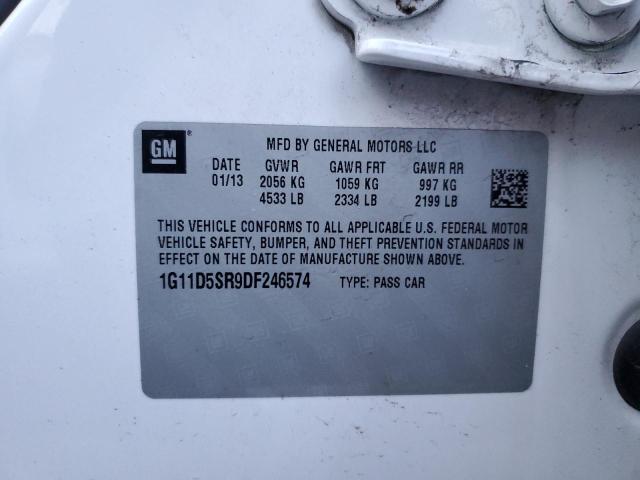 1G11D5SR9DF246574 - 2013 CHEVROLET MALIBU 1LT თეთრი ფოტო 12