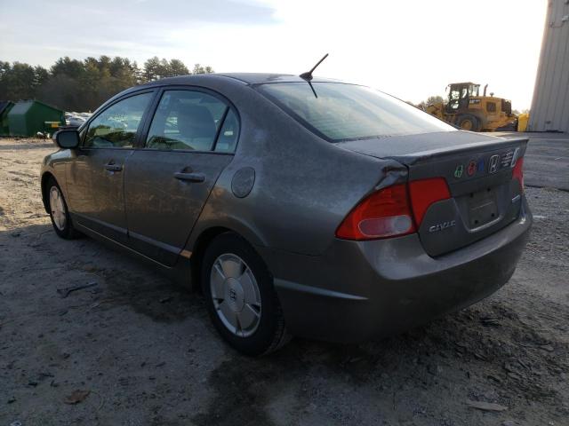 JHMFA36226S017878 - 2006 HONDA CIVIC HYBR GRAY photo 2